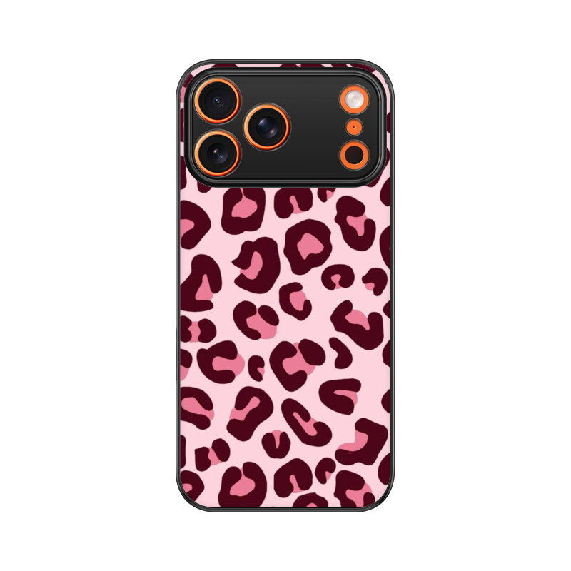 Pink Leopard Print Glass Case