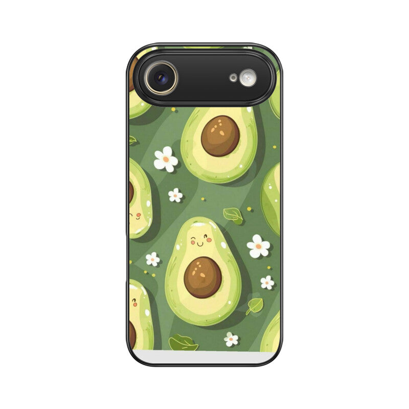 Kawaii Avocado Pattern Glass Case