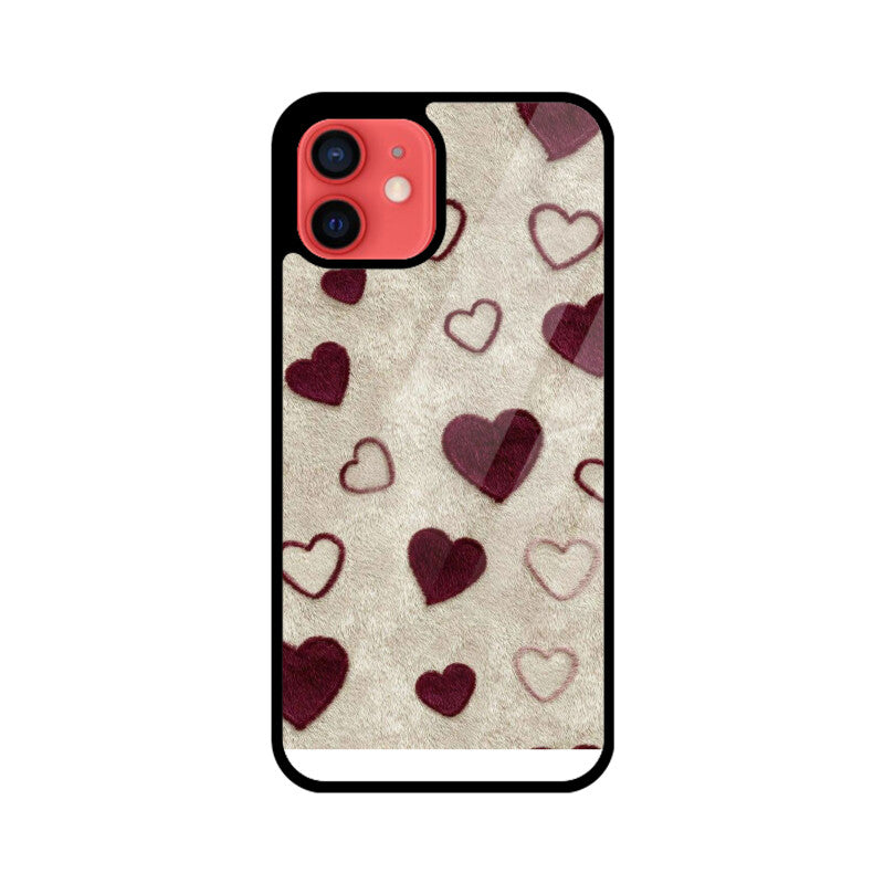 Soft Velvet Heart Glass Case