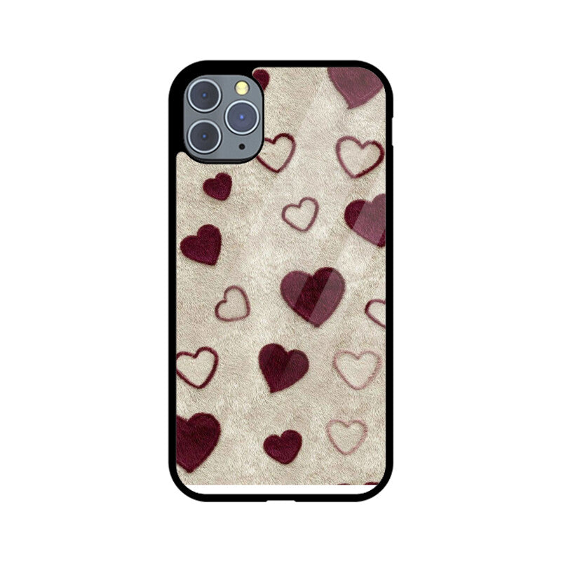 Soft Velvet Heart Glass Case