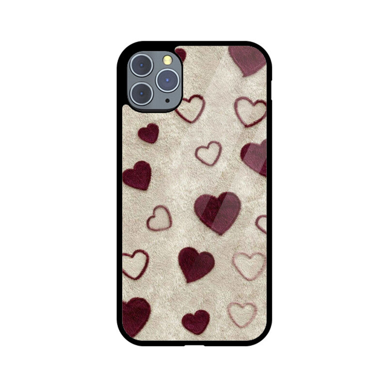 Soft Velvet Heart Glass Case