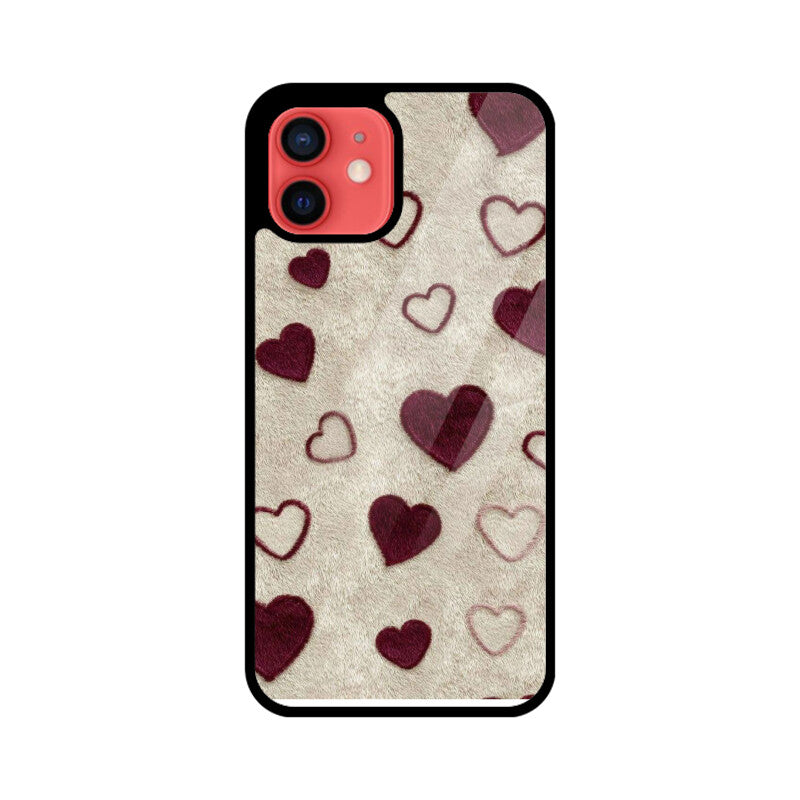 Soft Velvet Heart Glass Case