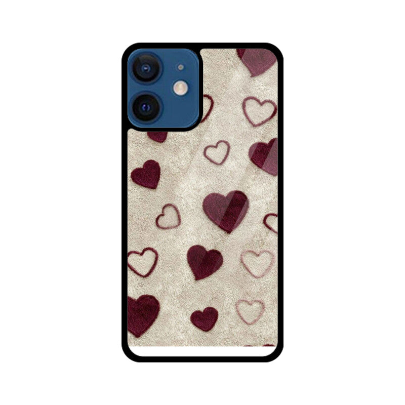 Soft Velvet Heart Glass Case
