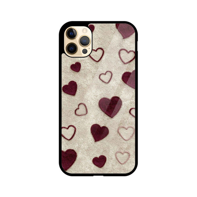 Soft Velvet Heart Glass Case