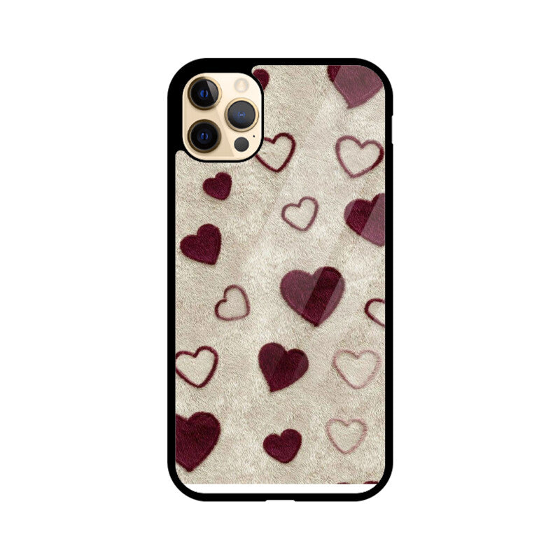 Soft Velvet Heart Glass Case