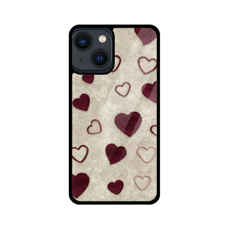 Soft Velvet Heart Glass Case