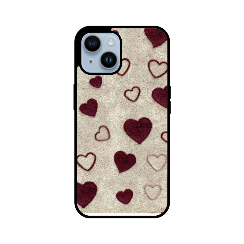 Soft Velvet Heart Glass Case