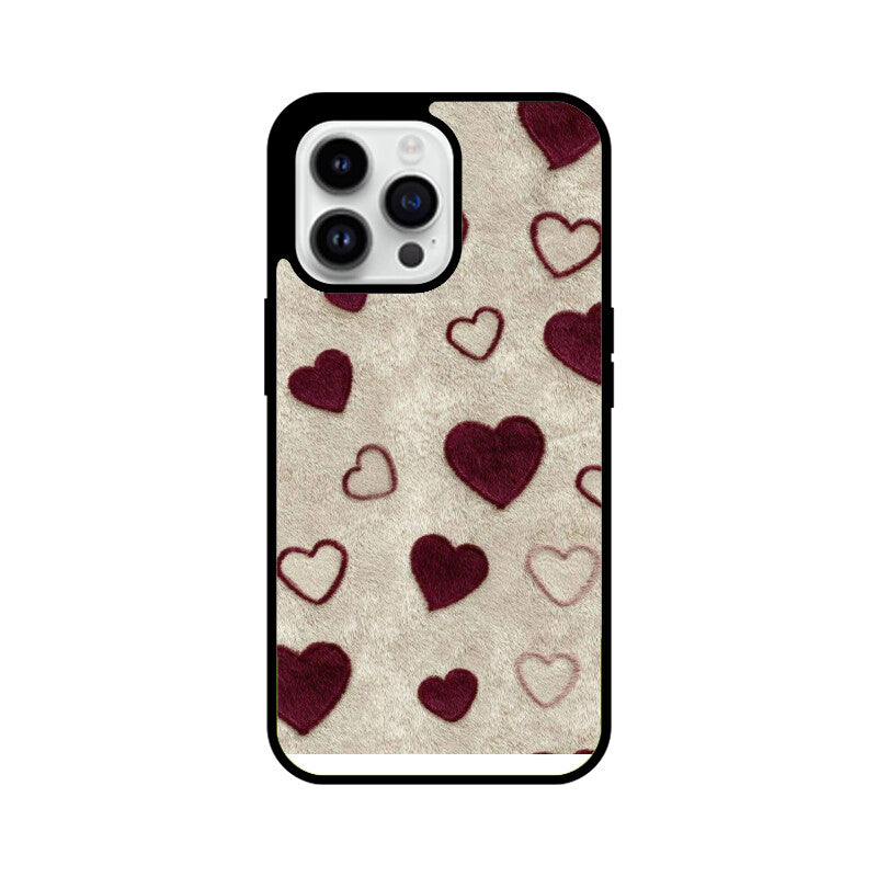 Soft Velvet Heart Glass Case