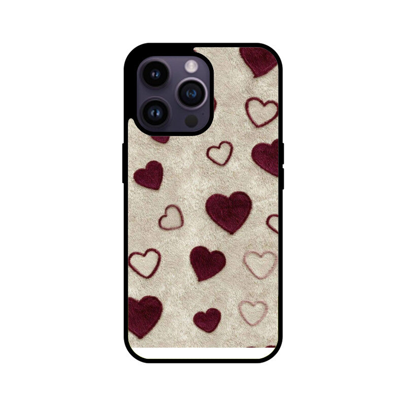 Soft Velvet Heart Glass Case