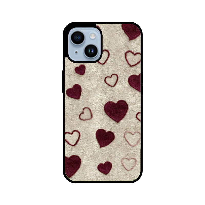 Soft Velvet Heart Glass Case