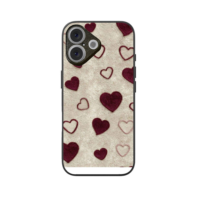 Soft Velvet Heart Glass Case
