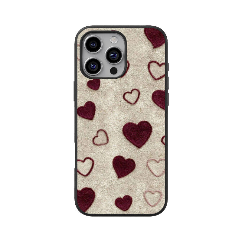 Soft Velvet Heart Glass Case