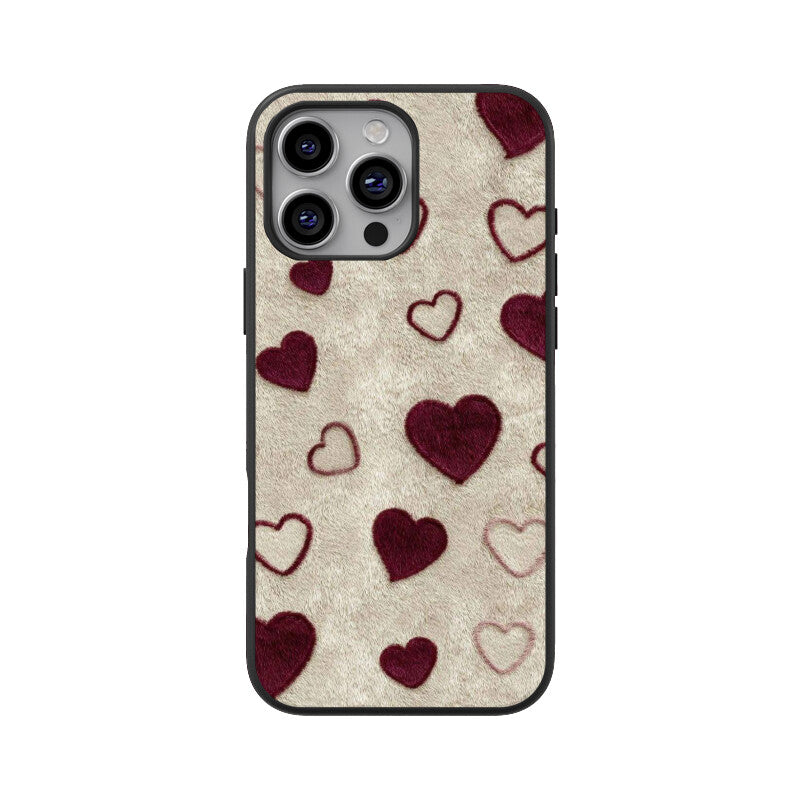 Soft Velvet Heart Glass Case