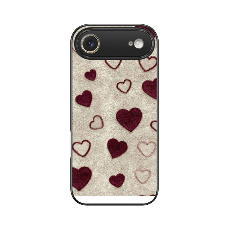 Soft Velvet Heart Glass Case