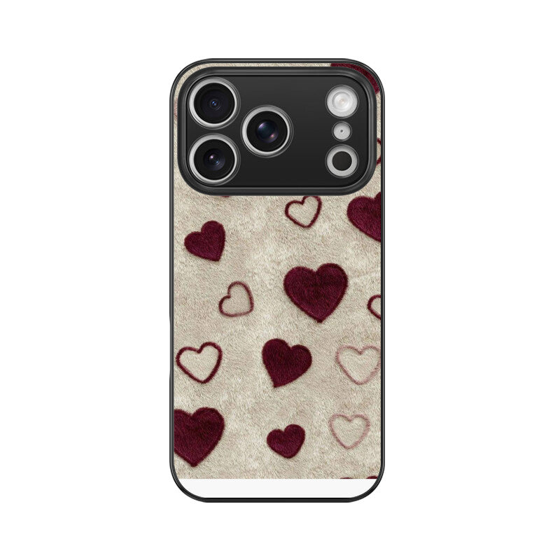 Soft Velvet Heart Glass Case