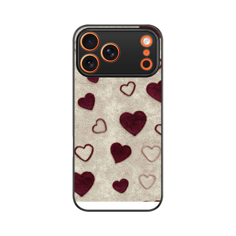 Soft Velvet Heart Glass Case