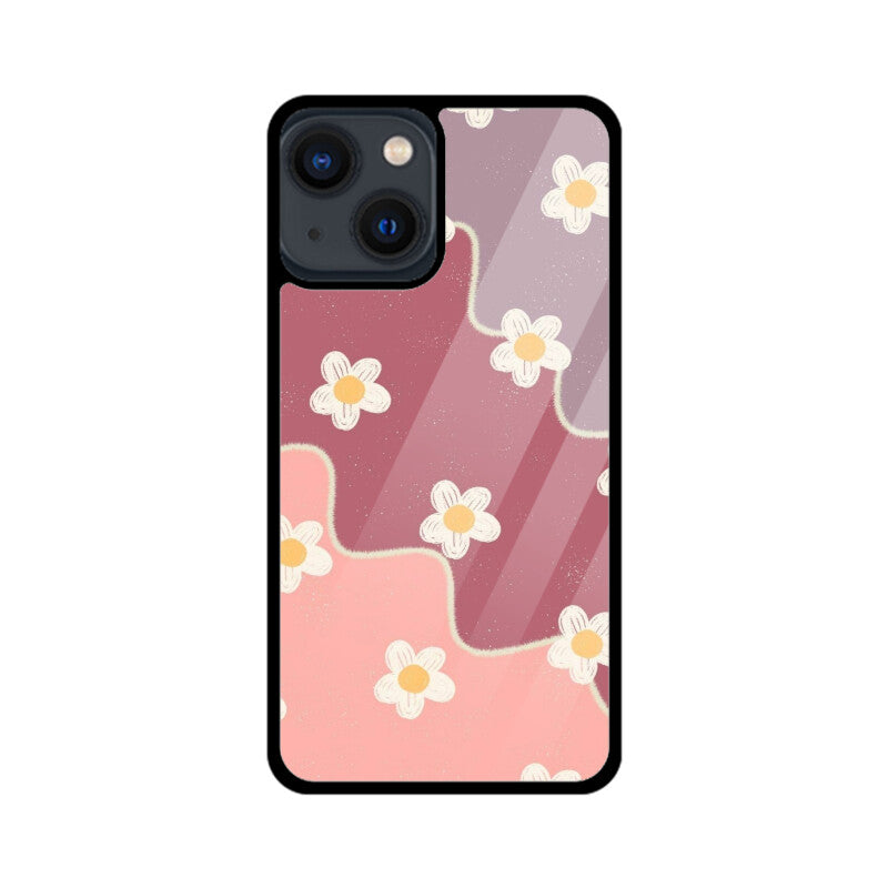 Pastel Daisy Flow Abstract Glass Case
