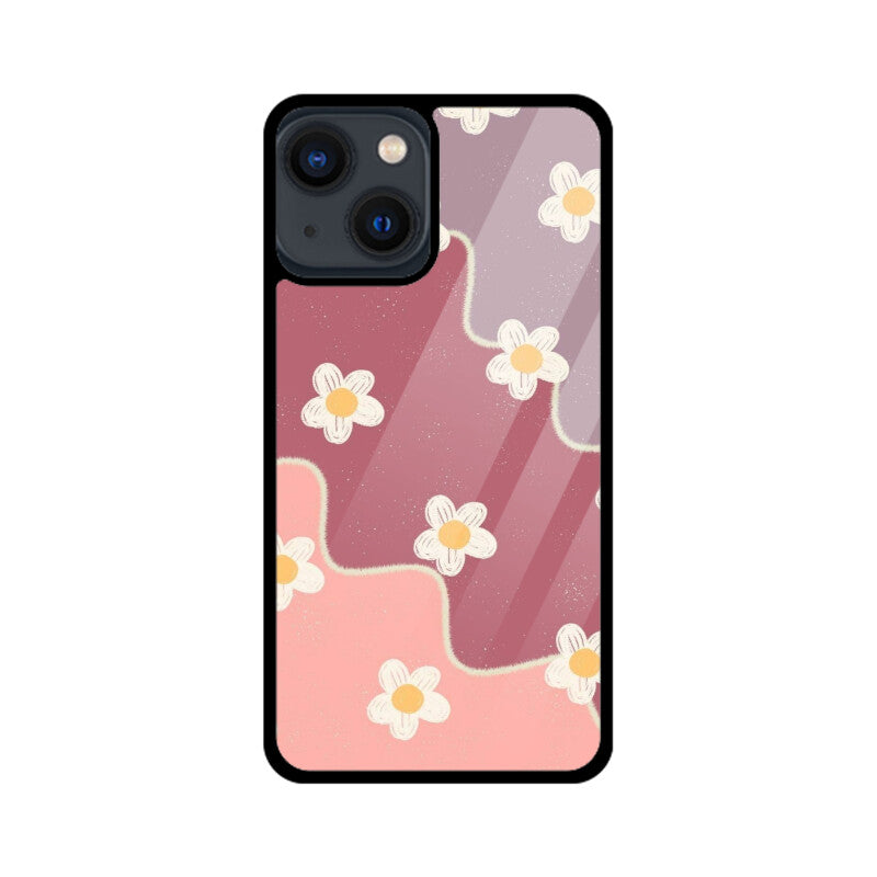 Pastel Daisy Flow Abstract Glass Case