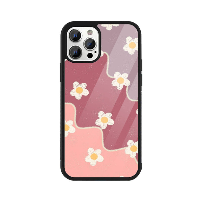 Pastel Daisy Flow Abstract Glass Case