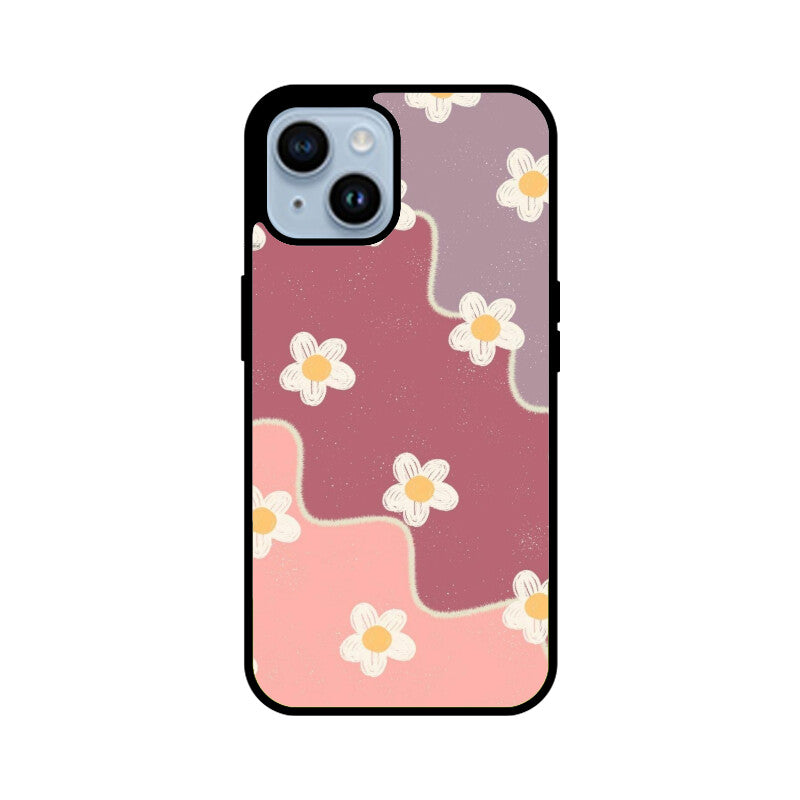 Pastel Daisy Flow Abstract Glass Case