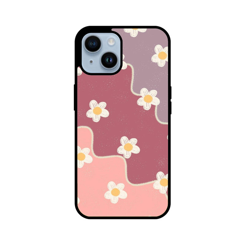 Pastel Daisy Flow Abstract Glass Case