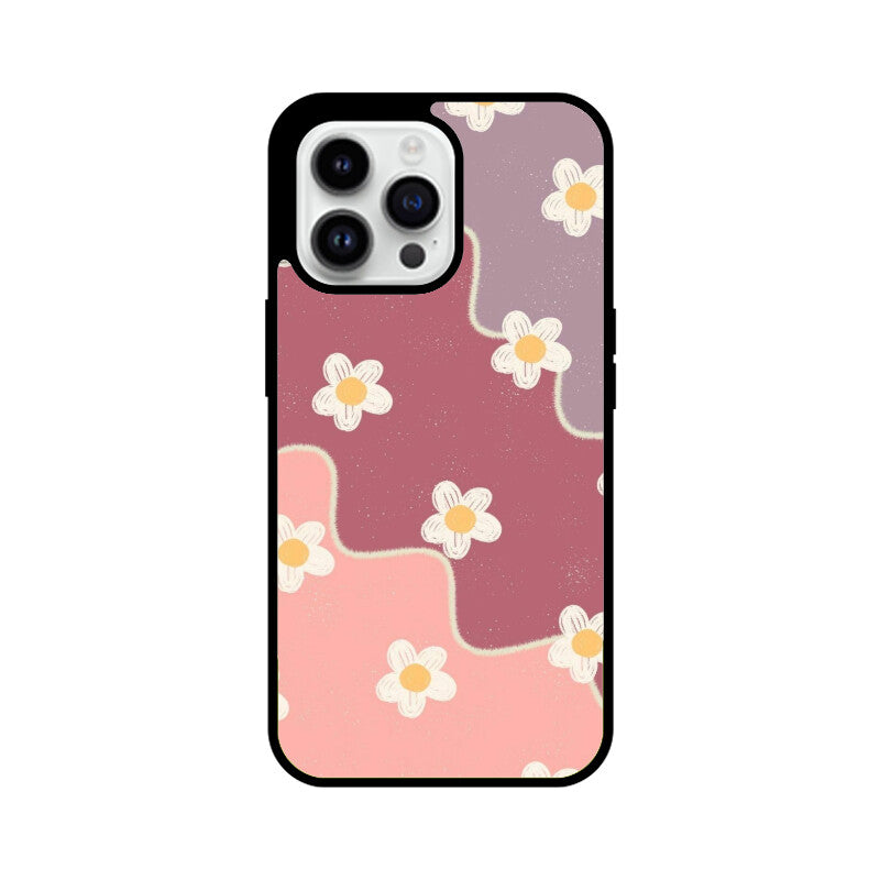 Pastel Daisy Flow Abstract Glass Case