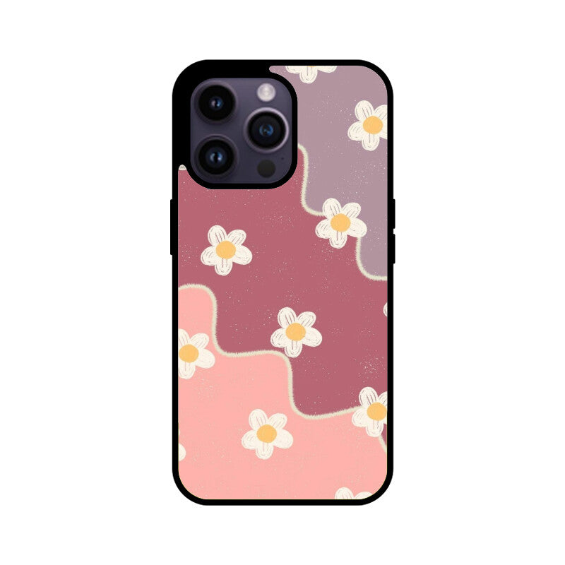 Pastel Daisy Flow Abstract Glass Case