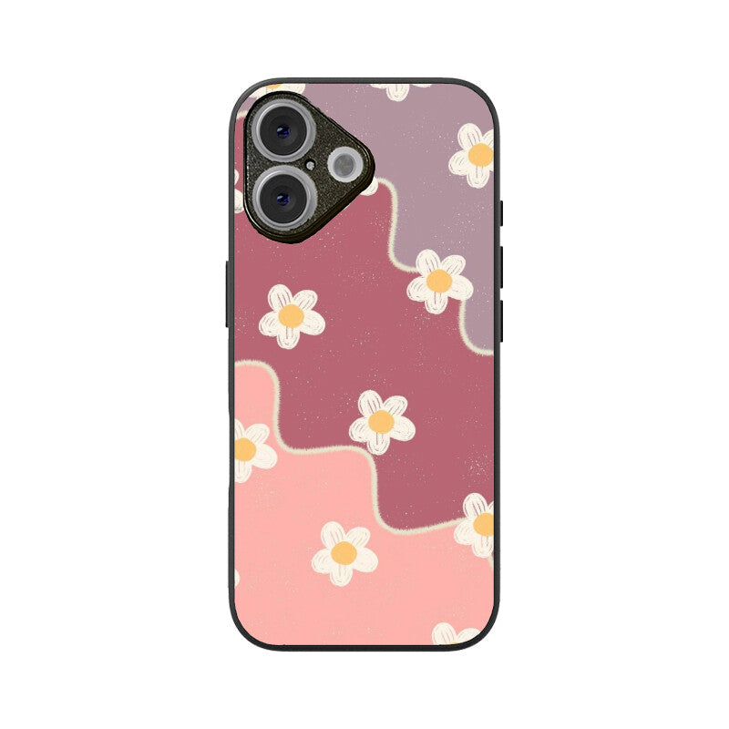 Pastel Daisy Flow Abstract Glass Case