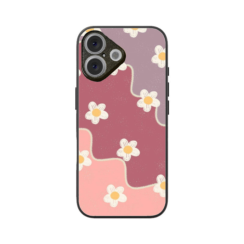 Pastel Daisy Flow Abstract Glass Case