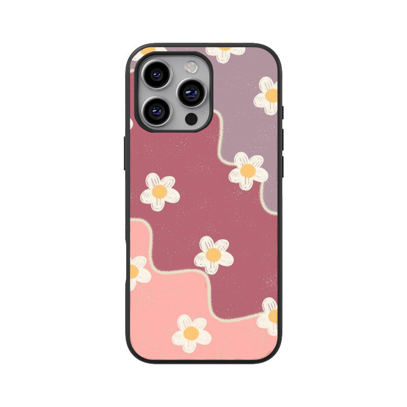 Pastel Daisy Flow Abstract Glass Case
