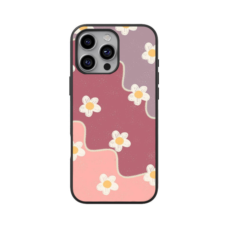 Pastel Daisy Flow Abstract Glass Case