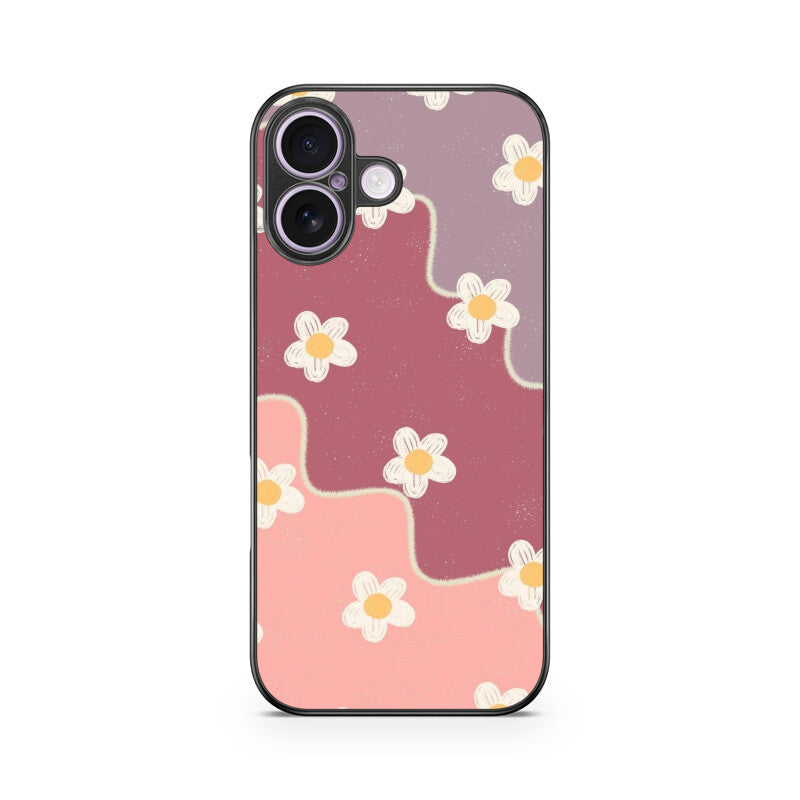 Pastel Daisy Flow Abstract Glass Case