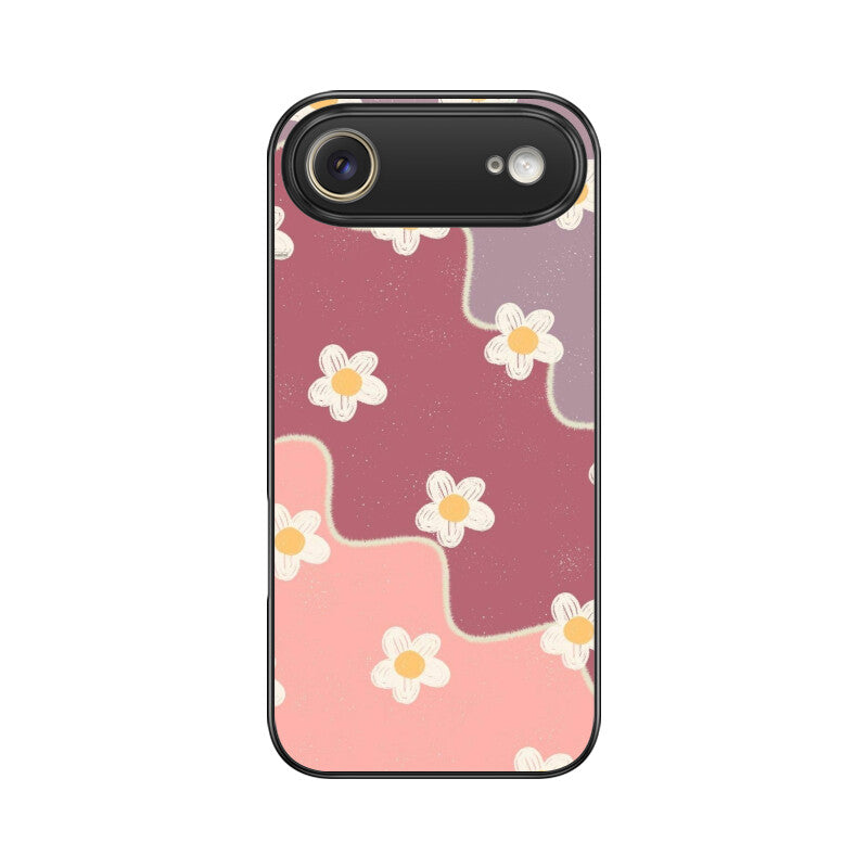 Pastel Daisy Flow Abstract Glass Case