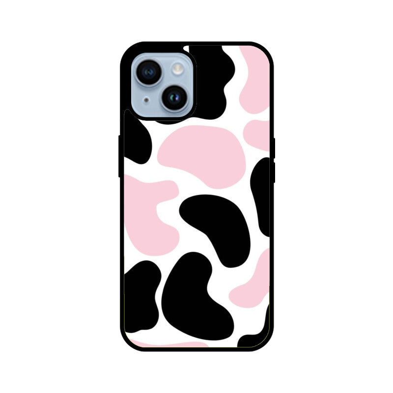 Pink Cow Print Aesthetic Glass Case