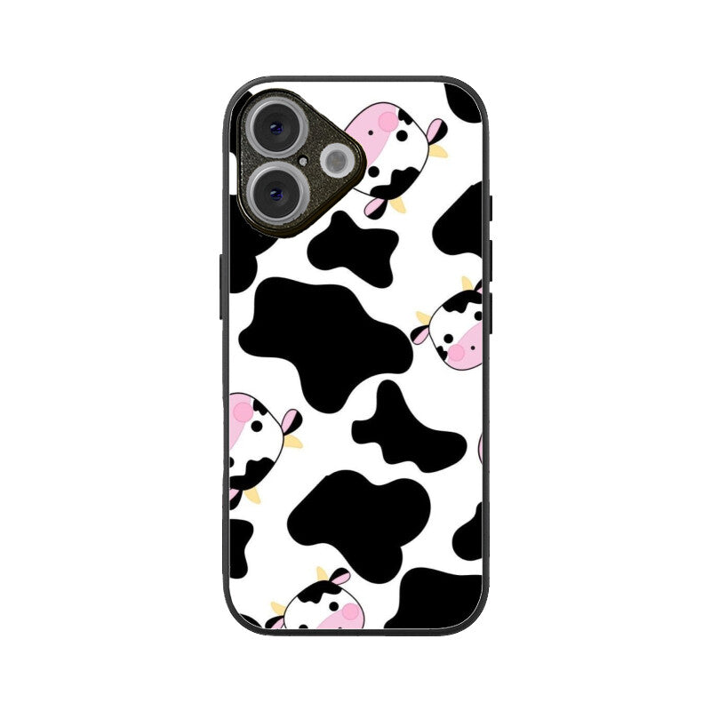 Cute Cow Cartoon Glass Case