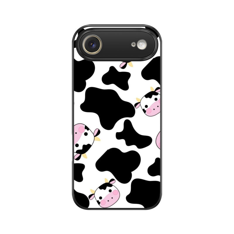Cute Cow Cartoon Glass Case