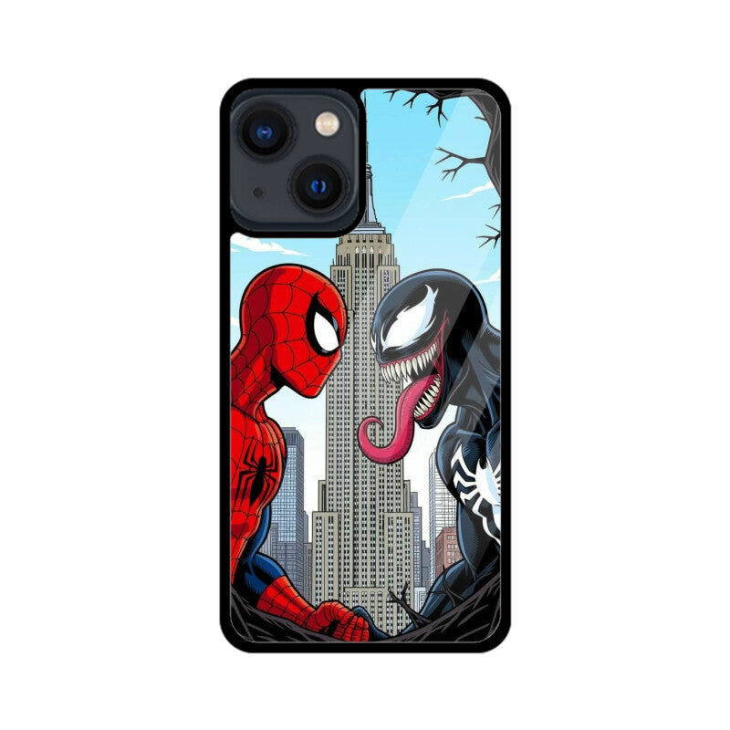Web Hero vs Venom Clash Glass Case for Apple iPhone