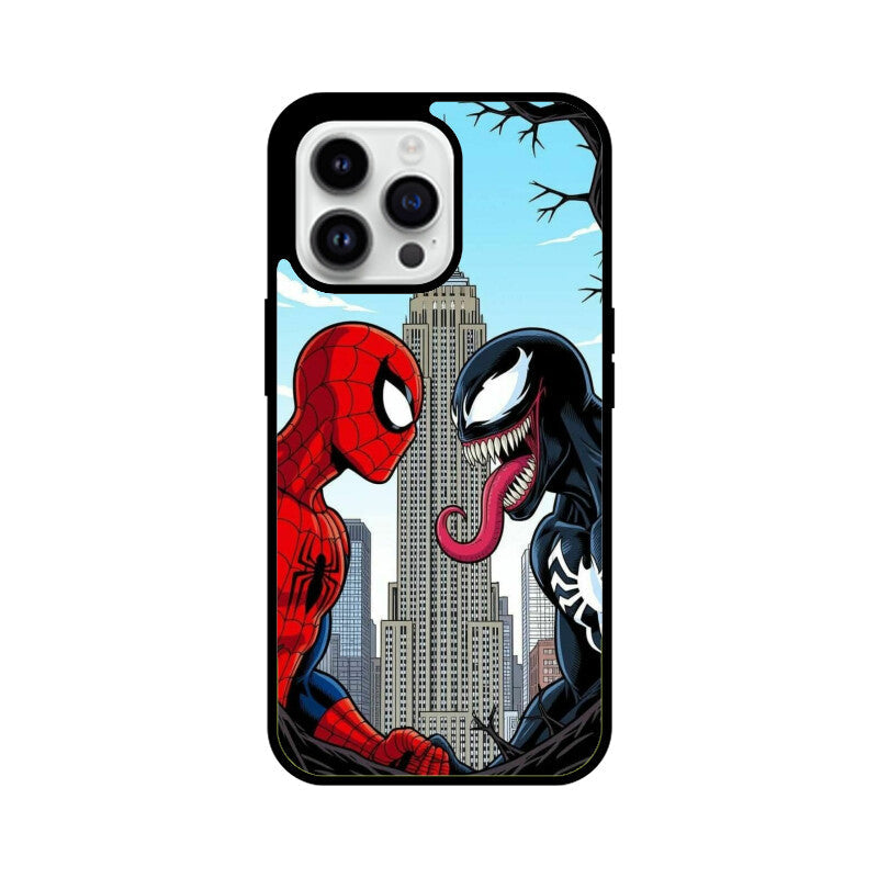 Web Hero vs Venom Clash Glass Case for Apple iPhone