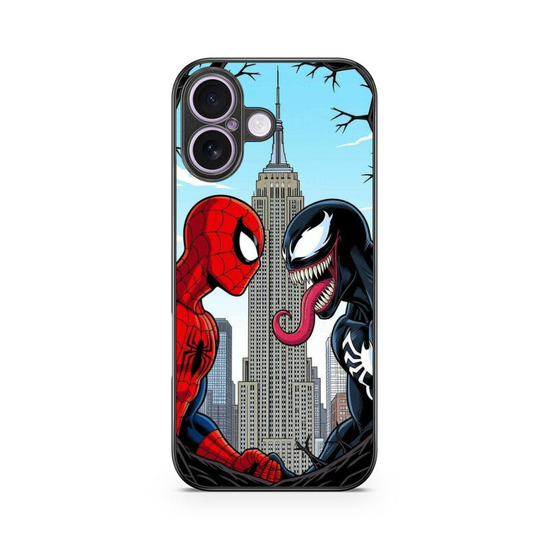 Web Hero vs Venom Clash Glass Case for Apple iPhone