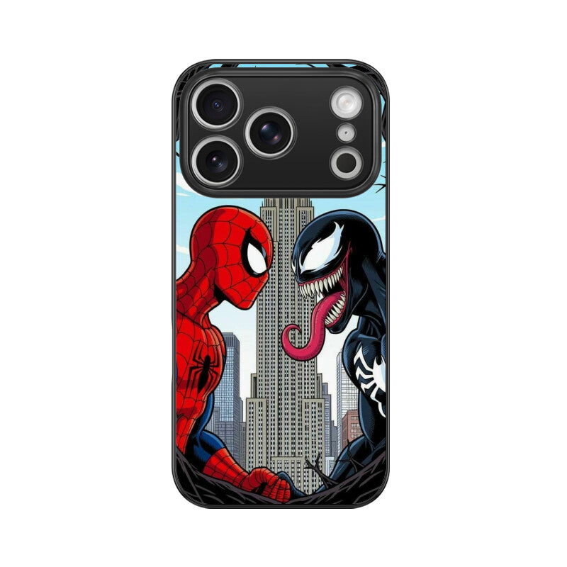 Web Hero vs Venom Clash Glass Case for Apple iPhone