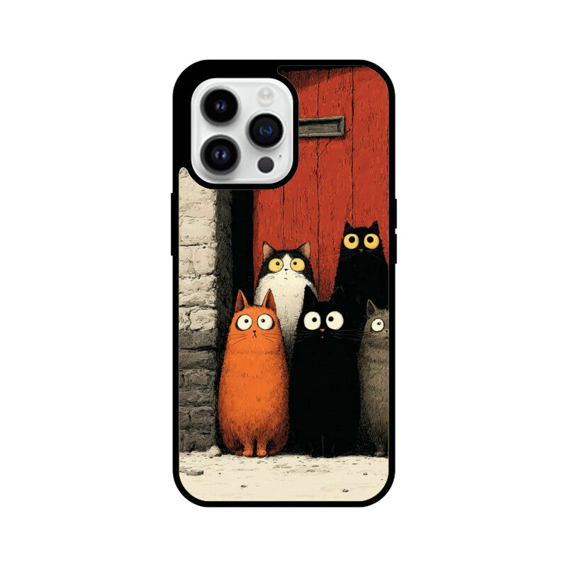 Midnight Alley Whiskers Glass Case for Apple iPhone