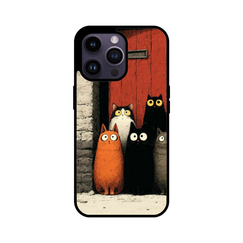 Midnight Alley Whiskers Glass Case for Apple iPhone