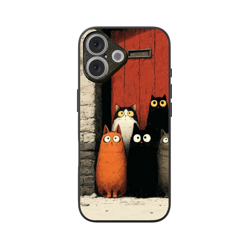 Midnight Alley Whiskers Glass Case for Apple iPhone