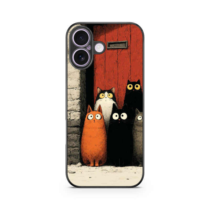 Midnight Alley Whiskers Glass Case for Apple iPhone