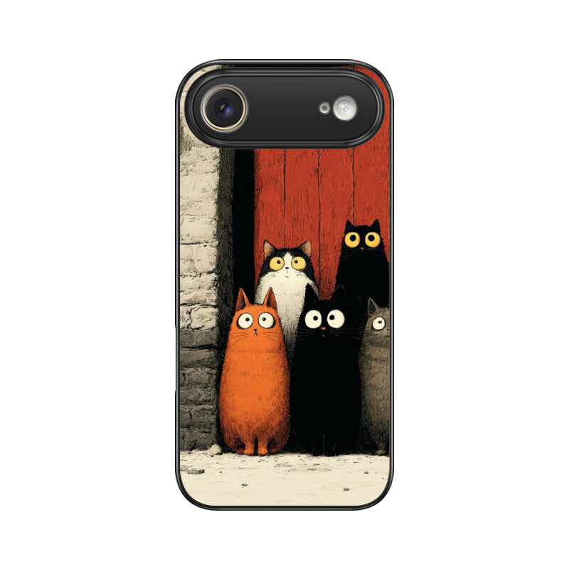 Midnight Alley Whiskers Glass Case for Apple iPhone