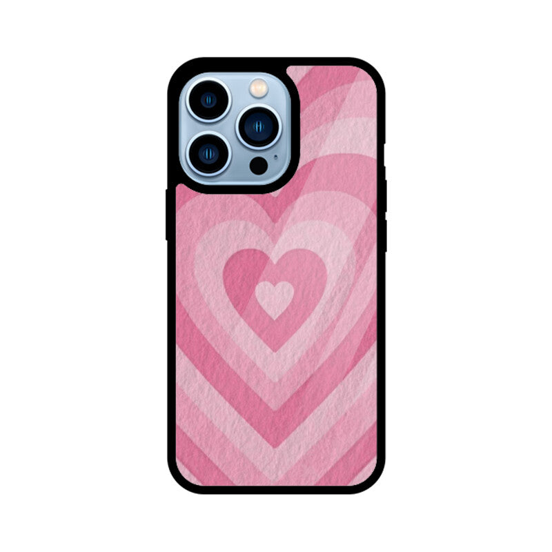 Blush Pulse Heartin iPhone Glass Case