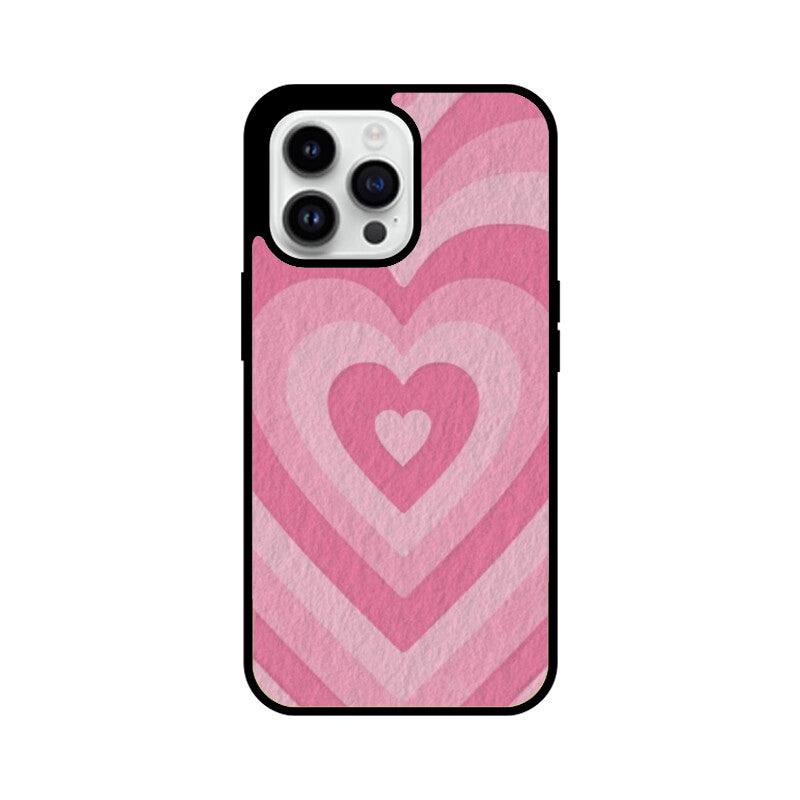 Blush Pulse Heartin iPhone Glass Case