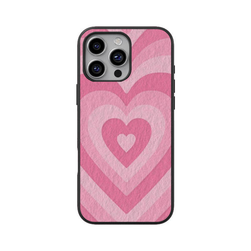 pink heartin iphone back case