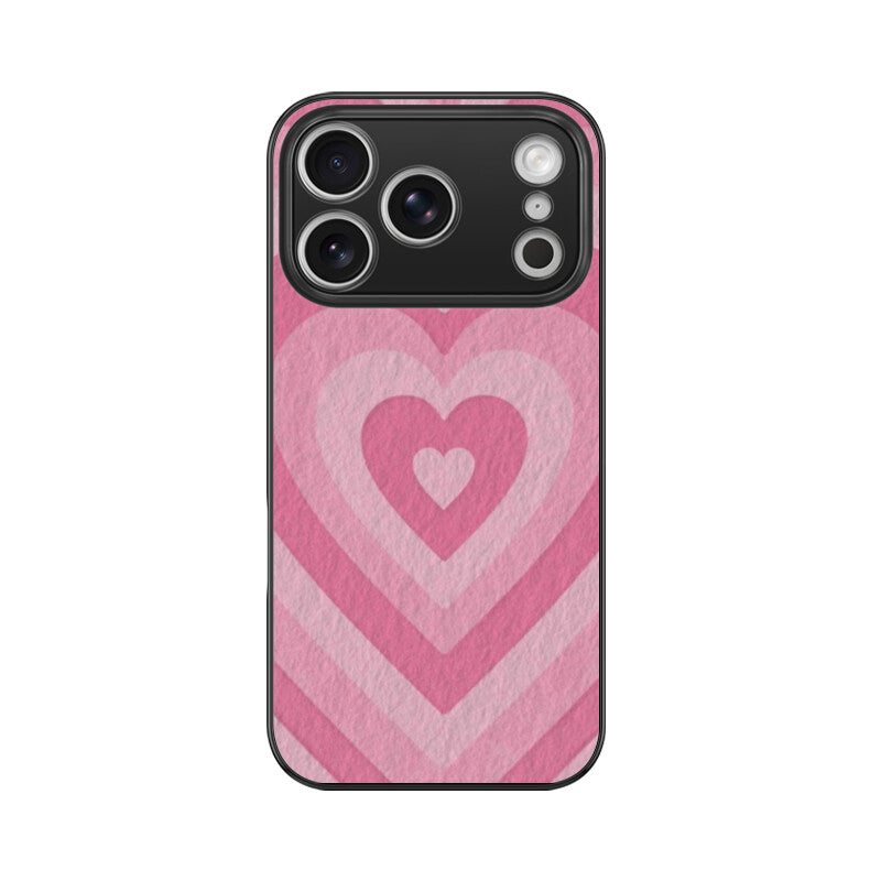 Blush Pulse Heartin iPhone Glass Case