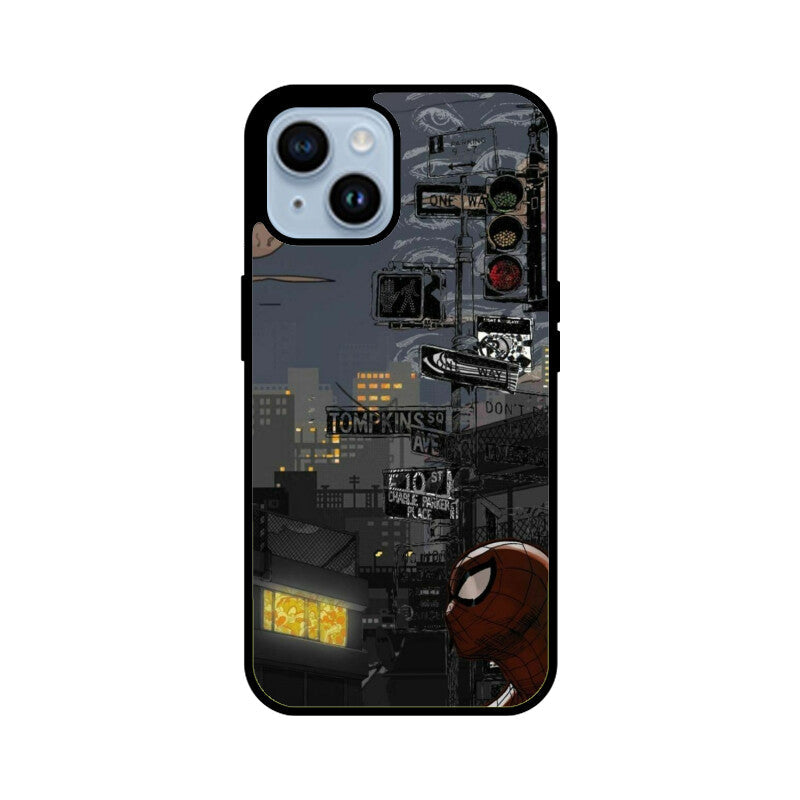 Midnight City Web iPhone Glass Case